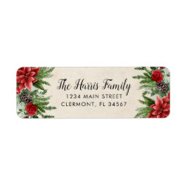 Spruce Pinecone und Poinsettia Perchpapier