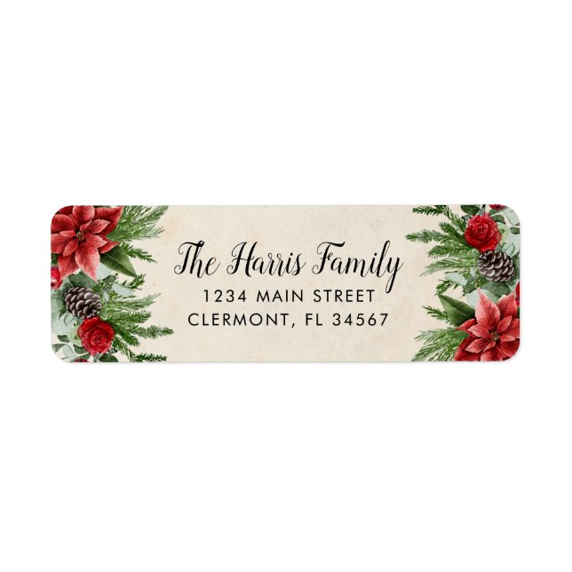 Spruce Pinecone und Poinsettia Perchpapier (Vorne)