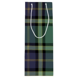 Spruce plaid geschenktüte für weinflaschen