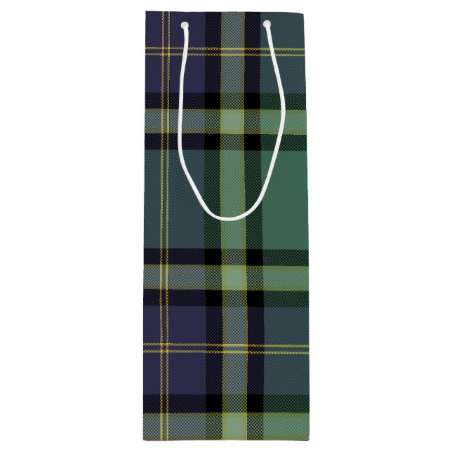 Spruce plaid geschenktüte für weinflaschen (Vorderseite)