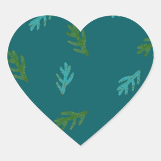 Spruce Twigs - Scent of a forest Green Herz-Aufkleber
