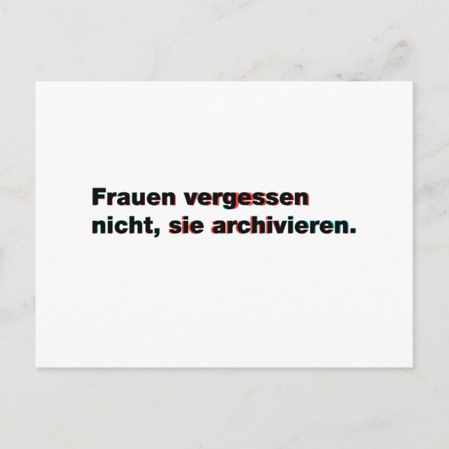 spruch Frauen Postkarte (Vorderseite)