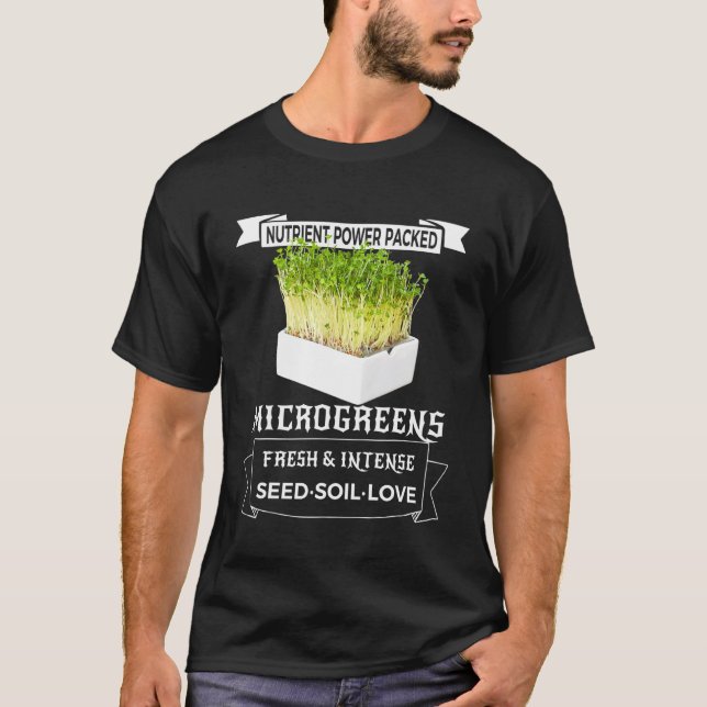 Spruch Microgreen Farmer Gartenarbeit 1 T-Shirt (Vorderseite)