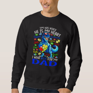 Spruch-Puzzle Ich trage Blau für meinen Vater Auti Sweatshirt