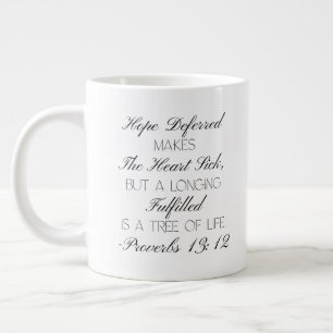 Sprüche 13:12 Hoffnung Bibelvers Tasse