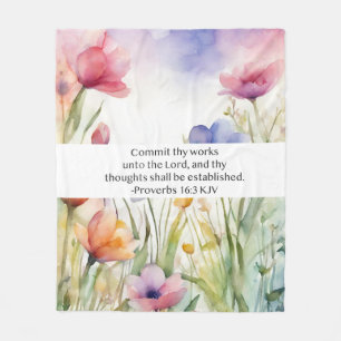 Sprüche 16:3 Lutherbibel Befiehl dem Herrn deine W Fleecedecke