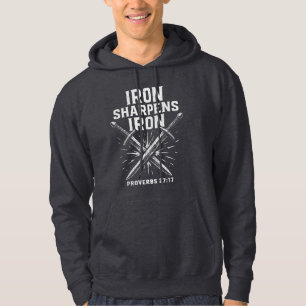 Sprüche 27:17 Eisen schärft Eisen Hoodie