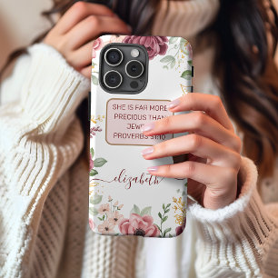 Sprüche 31 Elegante pastellrosa Blume Case-Mate iPhone Hülle