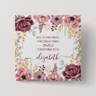 Spruche 31 Eleganter Name einer Pastellrosablume Button