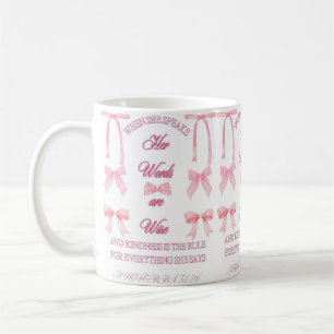 Sprüche 31 Tasse Christliche Coquette Rosa Schleif