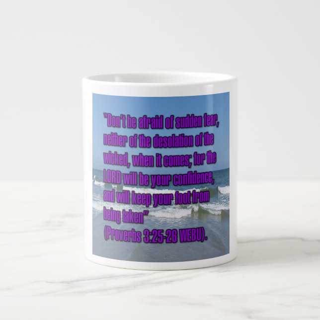 Sprüche 3:25-26 WEBU Mug Jumbo-Tasse (Vorderseite)