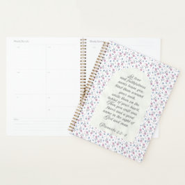 Sprüche 3:3–4 Florale Schriftstelle Planer