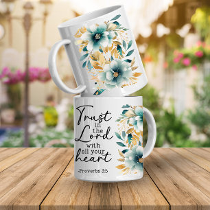 Sprüche Bibelvers Florale Kaffeetasse