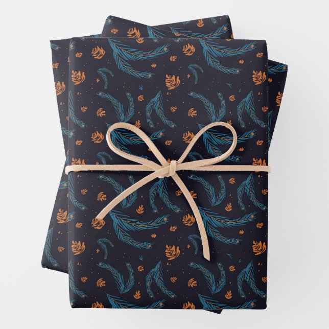 Sprucy Night Wrapping Paper Geschenkpapier Set (Beispiel)