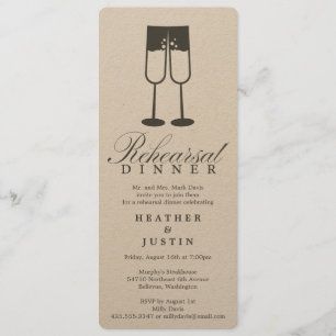 Sprudelnde Champagne-Proben-Abendessen-Einladung Einladung