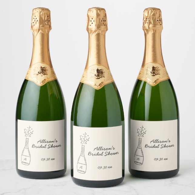 Sprudelnde knallende Champagnerflasche Brautparty (Flaschen)