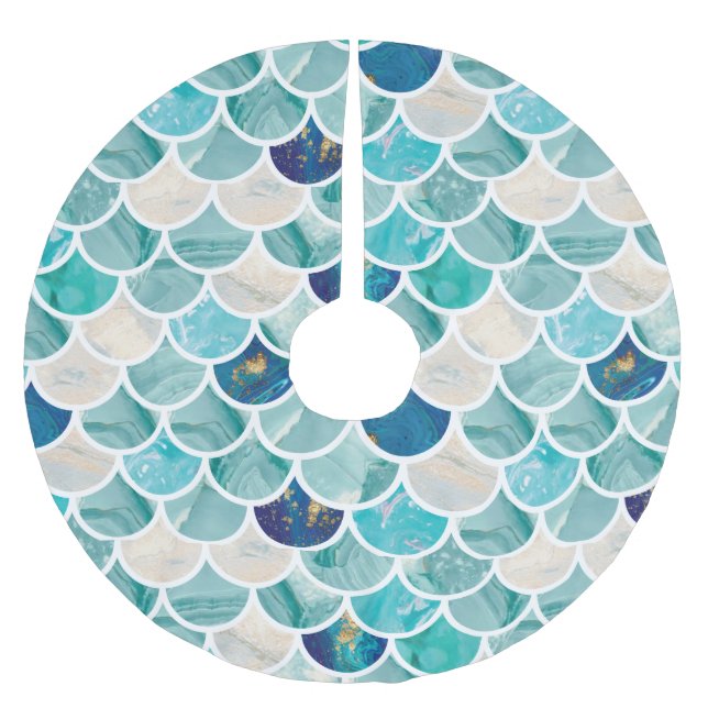 Sprudelnde Polyester Weihnachtsbaumdecke (Vorderseite)