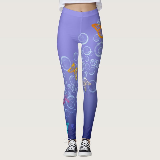 Sprudelt n-Schmetterlinge Leggings (Vorderseite)