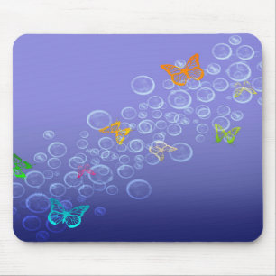 Sprudelt n-Schmetterlinge Mousepad