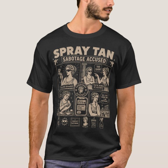 Sprühbraun-Sabotage T-Shirt (Vorderseite)