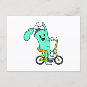 Sprühdose mit Fahrrad Postkarte