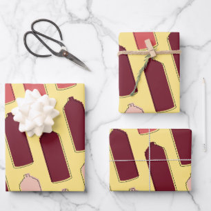 Sprühdosenmuster Geschenkpapier Set