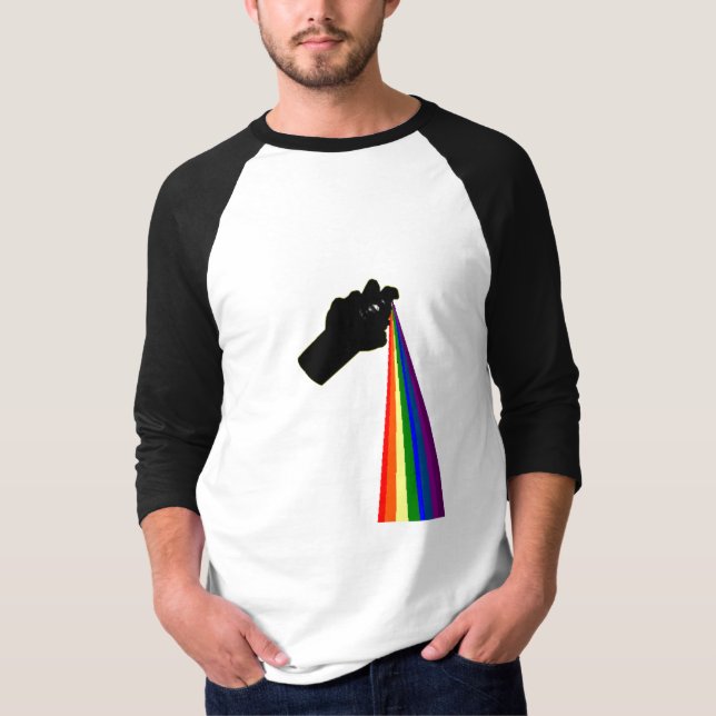 Sprühfarbe der Regenbogen T-Shirt (Vorderseite)