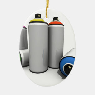 Sprühfarbe-Dosen Keramikornament