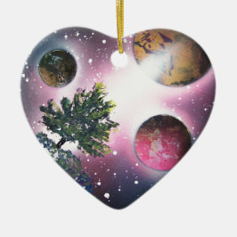 Sprühfarbe-Kunst-Raum-Landschaftsmalerei Keramikornament