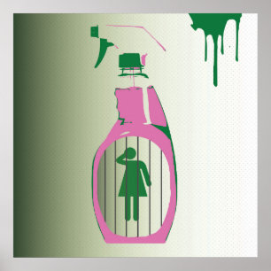 Sprühflaschen-Gefängnispflaster Poster