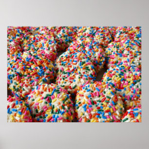 Sprühsüßigkeiten-Kekse Spaß beim Backen Fotografie Poster