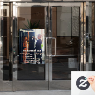 Sprühtanning-Studio individuell anpassen 4 Fensteraufkleber