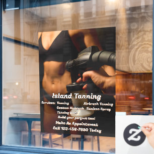 Sprühtanning-Studio individuell anpassen Fensteraufkleber