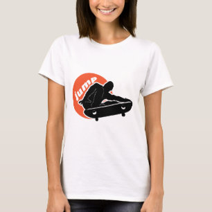 Sprung auf der Skateboard T-Shirt