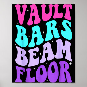 Sprung Balken Boden Turnen Turner Geschenk  Poster