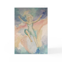 Sprung der Glauben-Kunst-Raum-Gruß-Karte