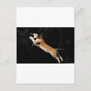 Sprung des Phantastischen Fotos Tiger Postkarte