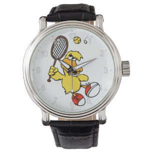 Sprung Duck Tennis Hintergrundfarbe auswählen Armbanduhr