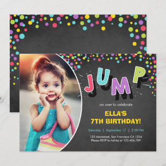 Sprung Einladung Bounce House Bounce Geburtstag