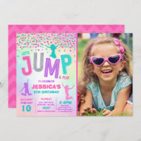 Sprung Geburtstag Einladung Jump Trampolin Party