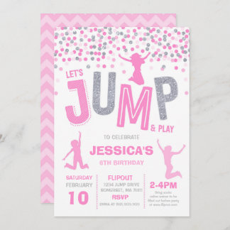 Sprung Geburtstag Einladung Jump Trampolin Party