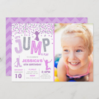 Sprung Geburtstag Einladung Jump Trampolin Party