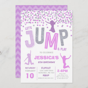 Sprung Geburtstag Einladung Jump Trampolin Party