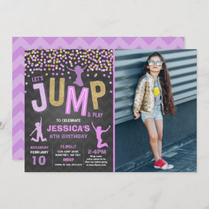 Sprung Geburtstag Einladung Jump Trampolin Party