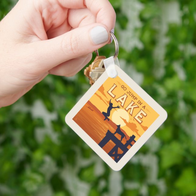 Sprung in den See Schlüsselanhänger (Hand)