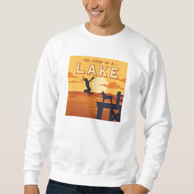 Sprung in den See Sweatshirt (Vorderseite)