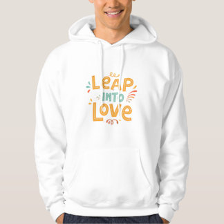 Sprung in die Liebe - farbenfrohe handgeschriebene Hoodie