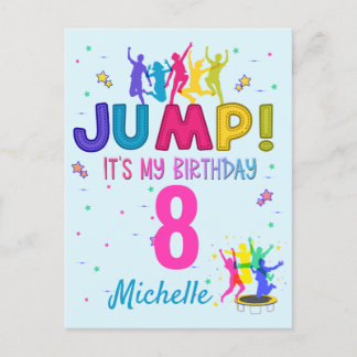 Sprung Party Es ist mein Geburtstag Trampolin Boun Postkarte