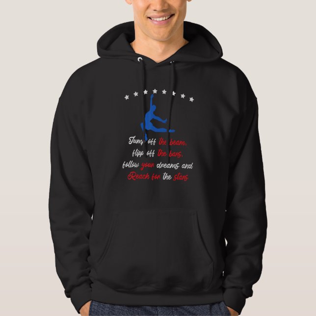 Sprung vom Ball Drehend von den Bars Workout Gymna Hoodie (Vorderseite)