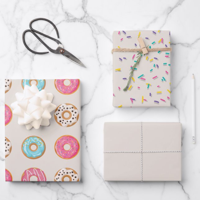 Sprünge Geschenkpapier Set (Vorderseite)